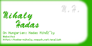 mihaly hadas business card